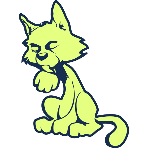 Green Cat PNG Clip art