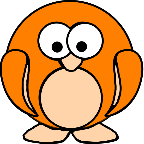 Orange Penguin 2 PNG Clip art