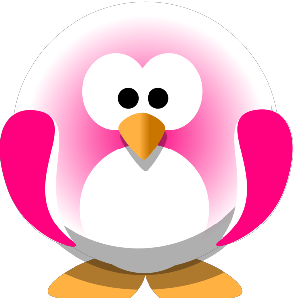 Pink Penguin PNG Clip art