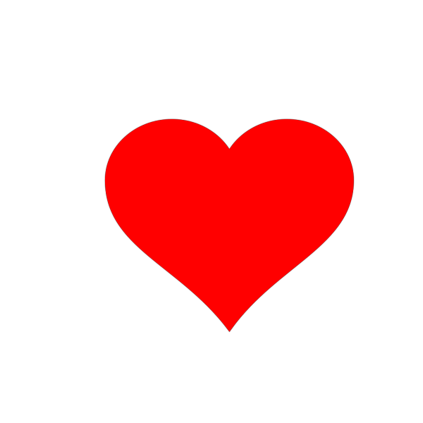 Red Heart Flat PNG Clip art
