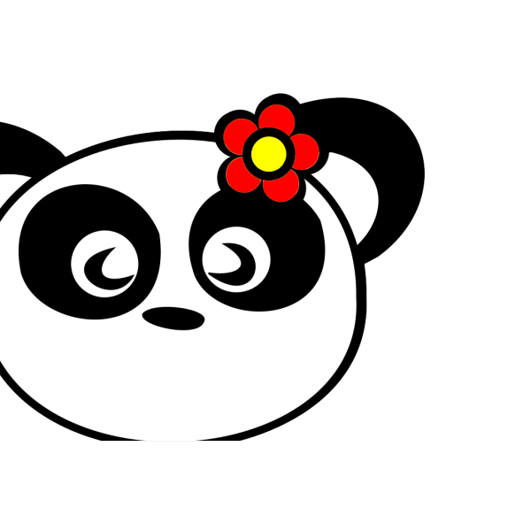 Flower Panda PNG Clip art