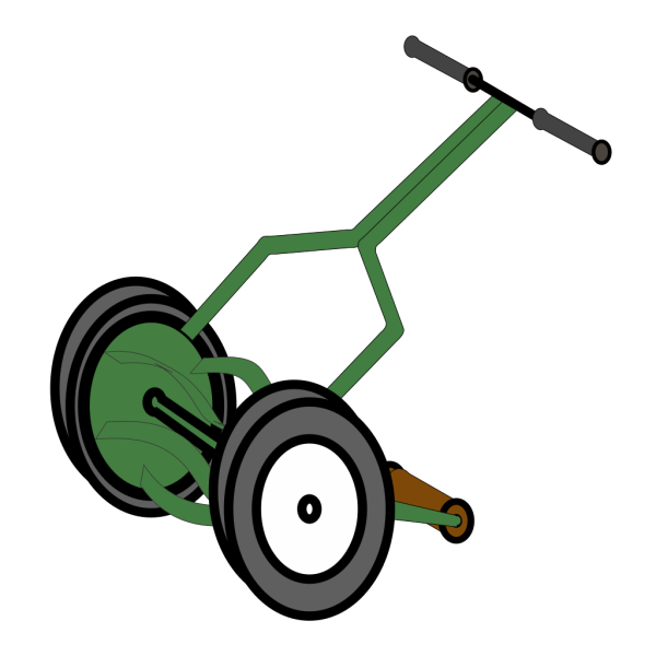 Cartoon Push Reel Lawn Mower PNG Clip art