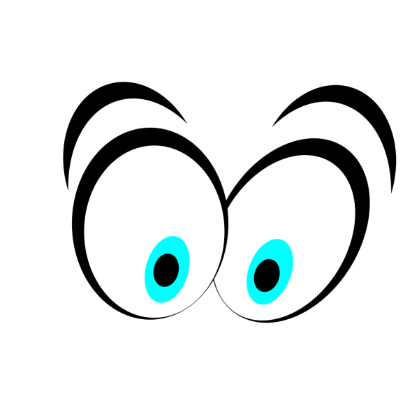 Animated Blue Cartoon Eyes PNG Clip art