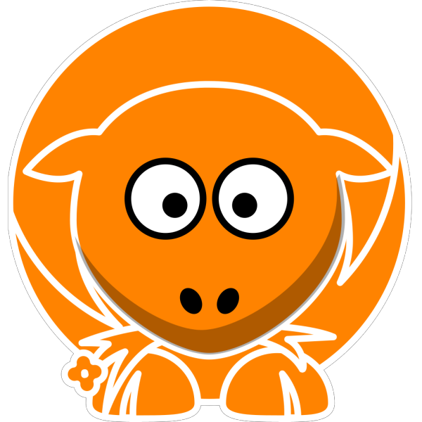 Orange Sheep PNG Clip art