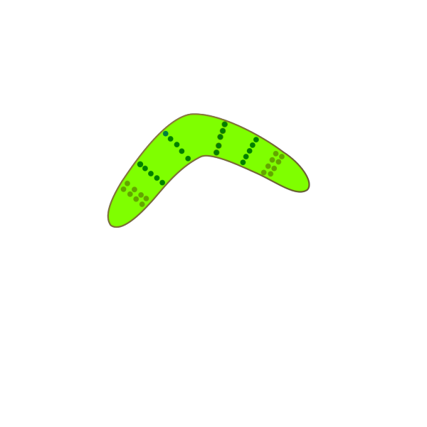Green Boomerang PNG Clip art