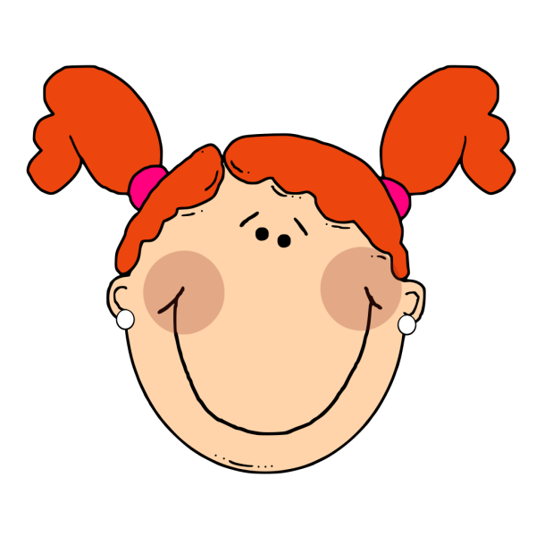 Smiling Red Head Girl PNG Clip art