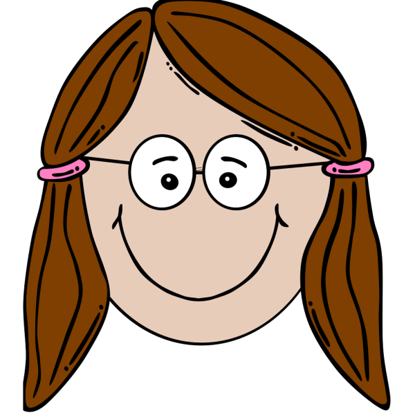 Smiling Girl With Glasses PNG Clip art