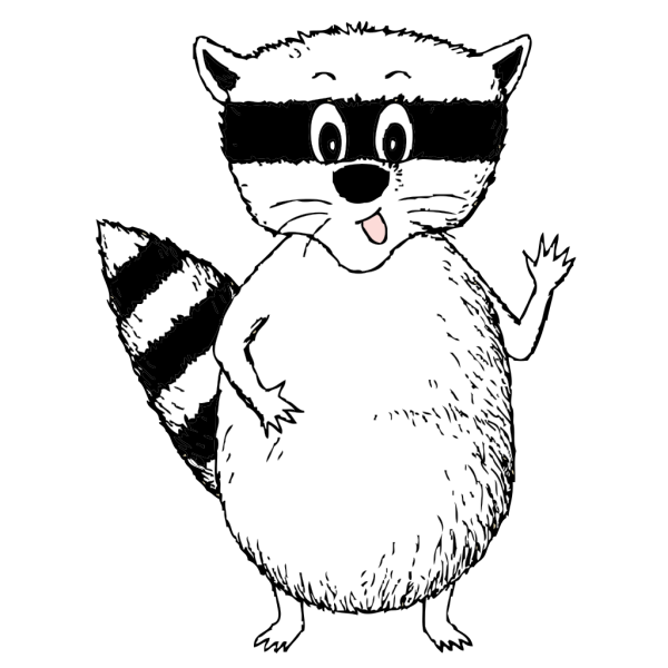 White Raccoon PNG Clip art