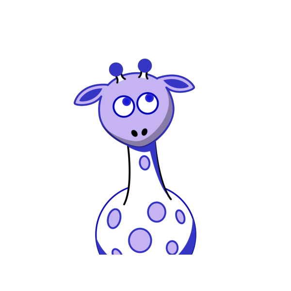 Purple Giraffe PNG Clip art