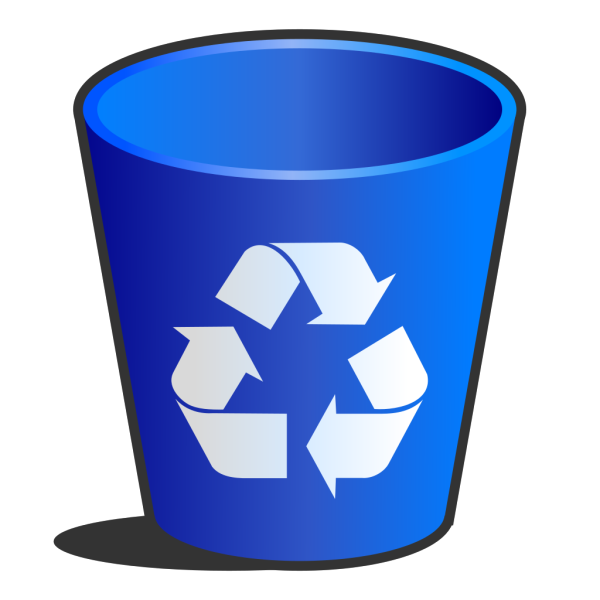 Recycle Bin Blue PNG Clip art