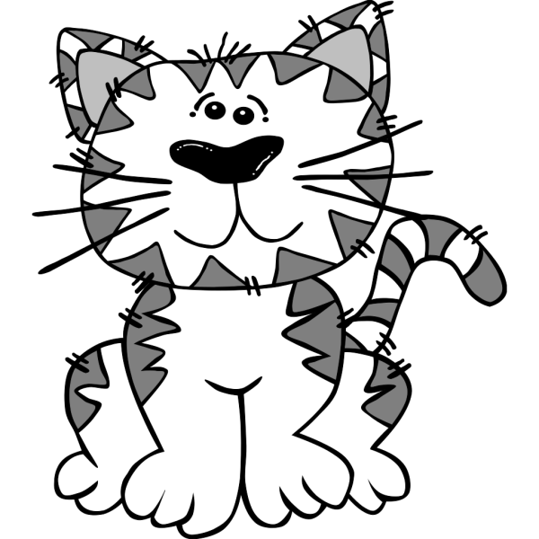 Cat Cartoon White Gray PNG Clip art
