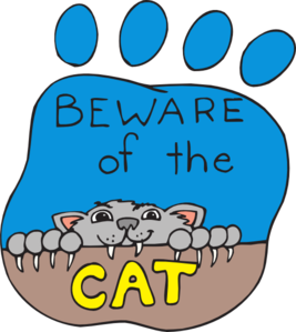 Beware Of Cat PNG Clip art