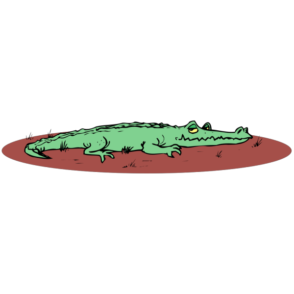 Alligator On The Ground PNG Clip art