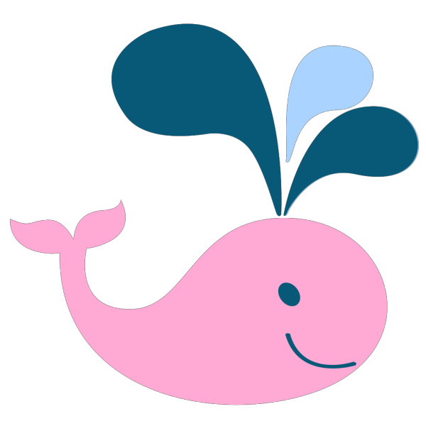 Pink Whale PNG Clip art