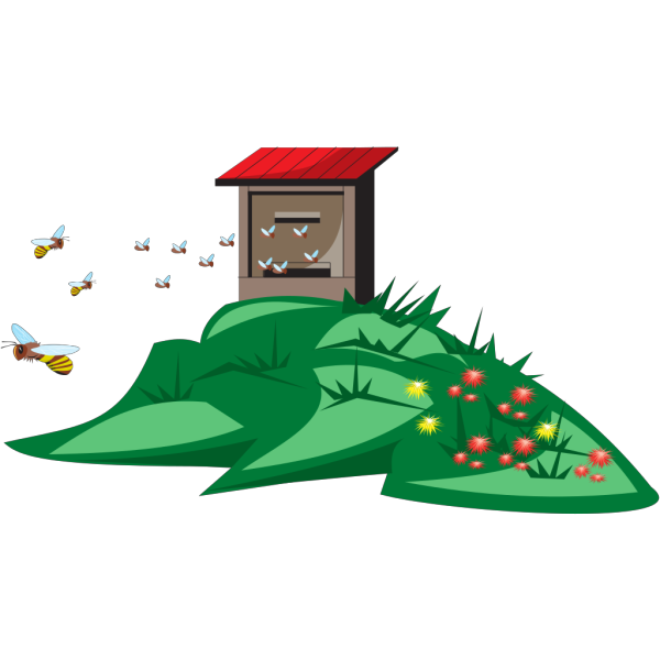 Bees Flying To And From Home PNG Clip art