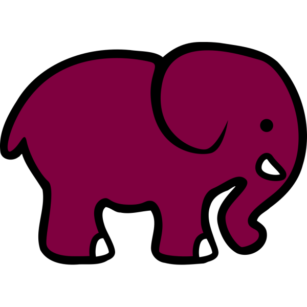 Purple Elephant PNG Clip art