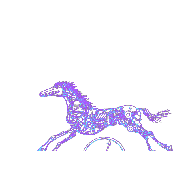 Purple Horse Running PNG Clip art