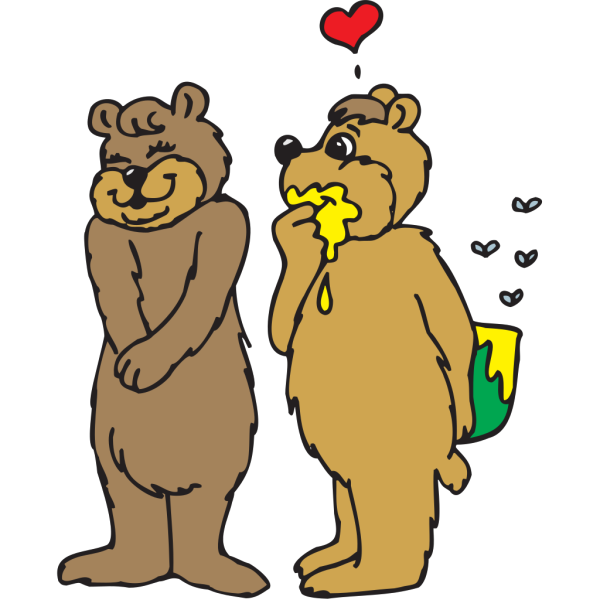 Bears In Love PNG Clip art