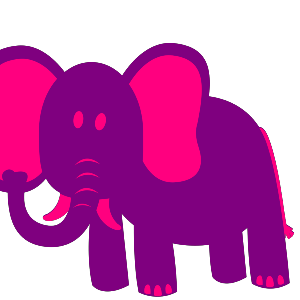 Pink And Purple Elephant PNG Clip art