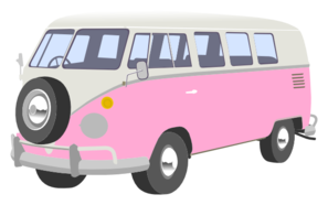 Pink Camper Van PNG Clip art
