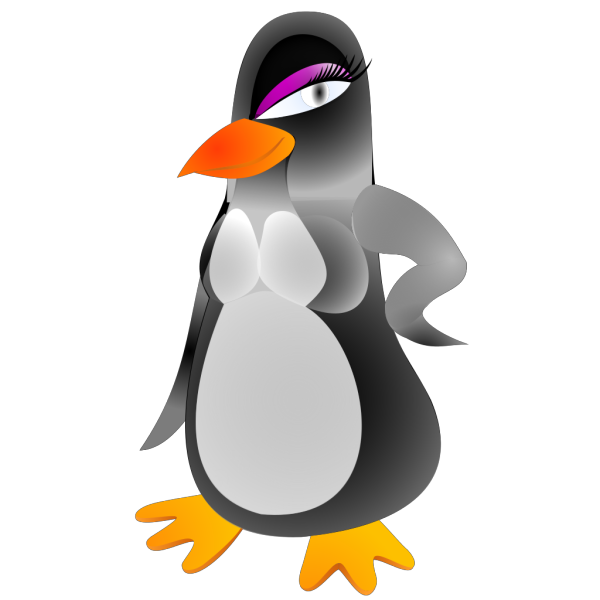 Female Cartoon Penguin PNG Clip art