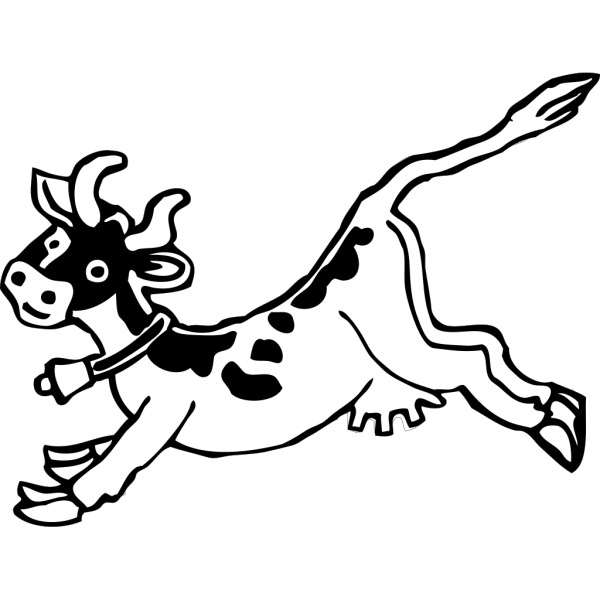 Jumping Cow Cartoon PNG Clip art