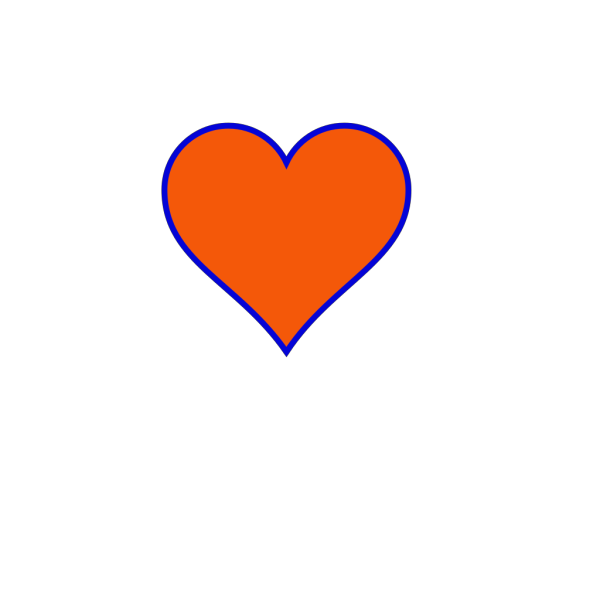 Orange & Blue Heart PNG Clip art