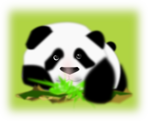 Panda With Plants PNG Clip art