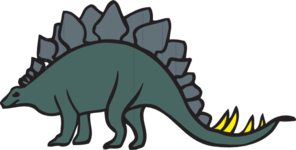 Green Cartoon Stegosaurus PNG Clip art