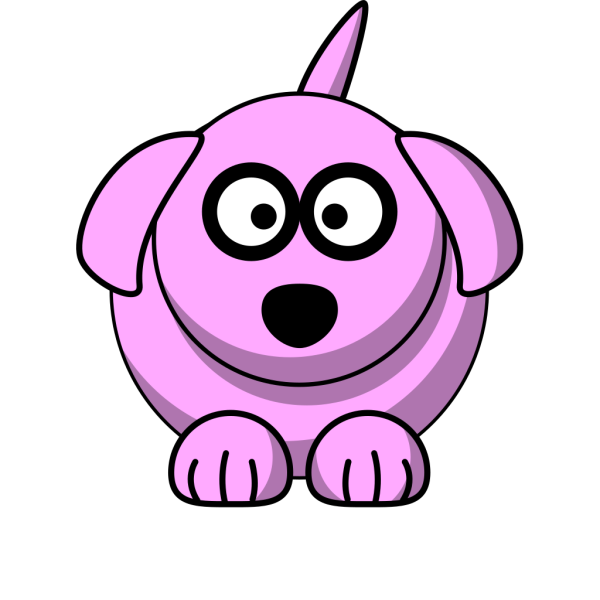 Pink Cartoon Dog PNG Clip art