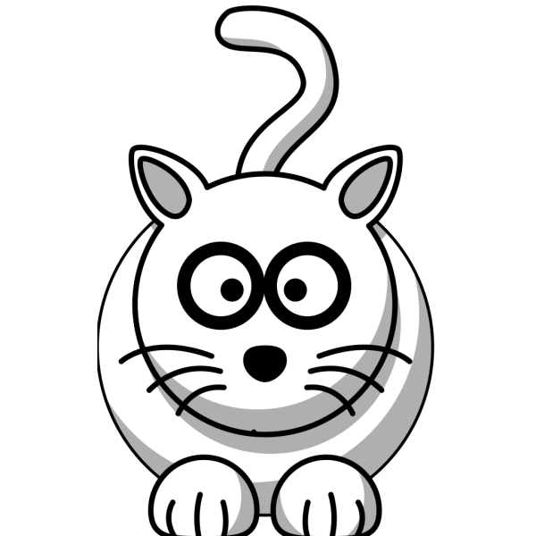 Cartoon White Cat (bigger Image) PNG images