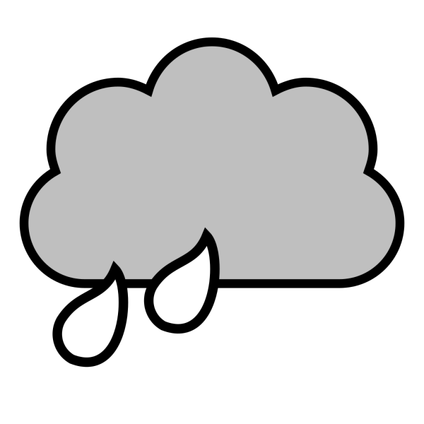 Black And White Rain Cloud PNG Clip art
