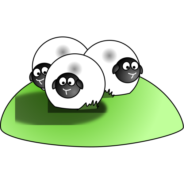 Simple Cartoon Sheep PNG Clip art