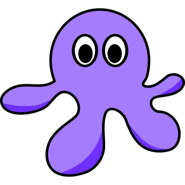 Purple Cartoon Octopus PNG Clip art