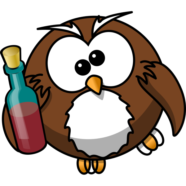 Drunk Owl PNG Clip art