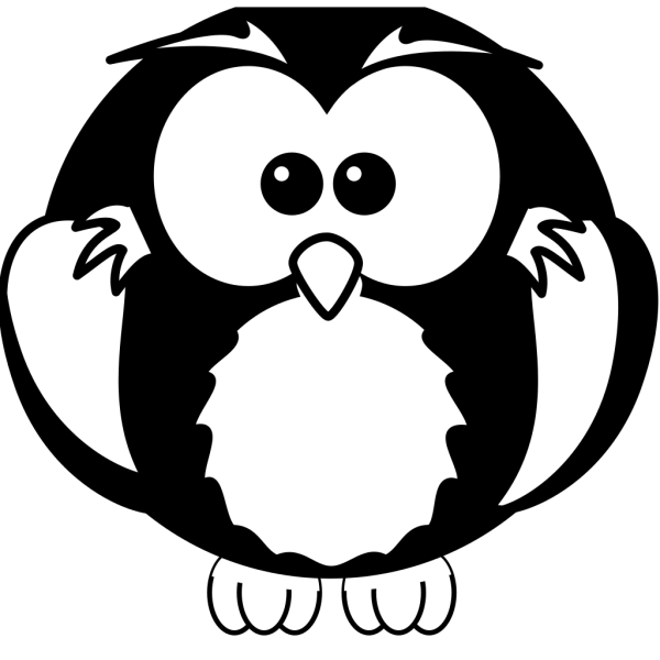 Black And White Owl PNG Clip art