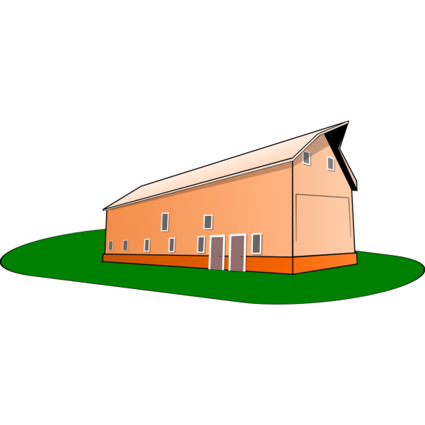 Orange Cartoon Barn PNG Clip art