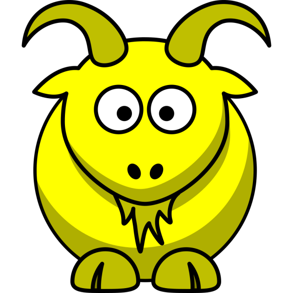 Yellow Goat PNG Clip art