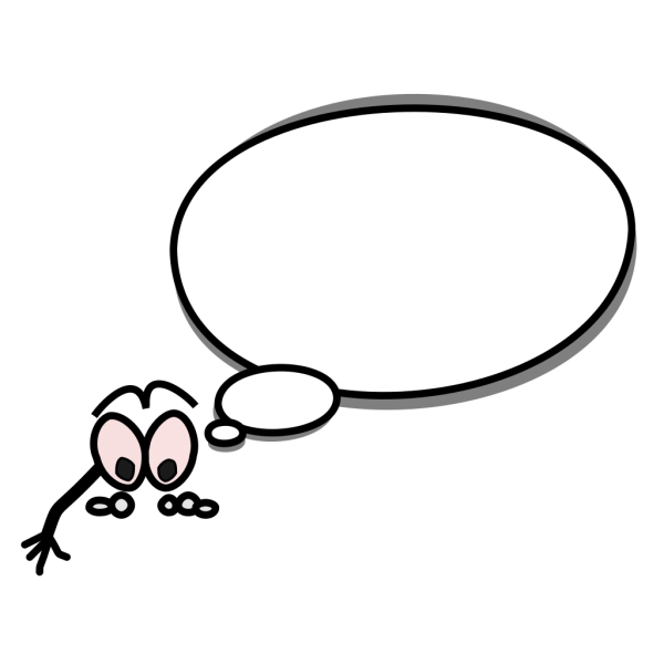 Speech Bubble With Person Pointing Down On Left PNG Clip art