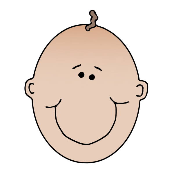 Cartoon Baby Boy Face PNG Clip art
