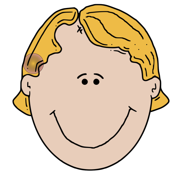 Cartoon Boy Face Outline PNG Clip art