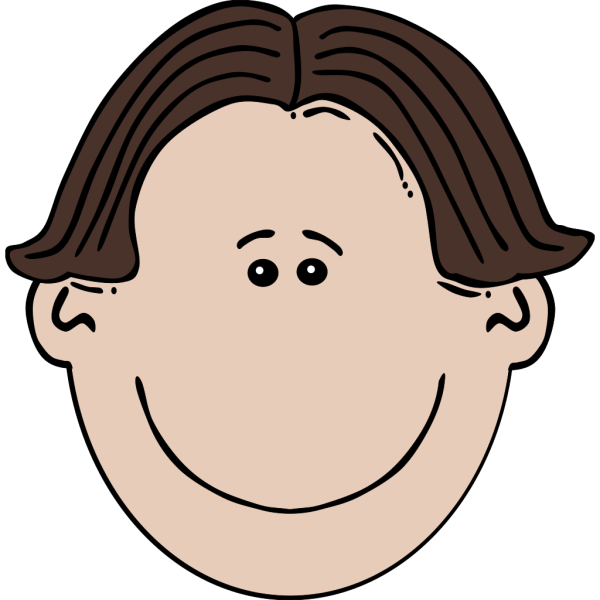 Boy Face With Parted Hair PNG Clip art