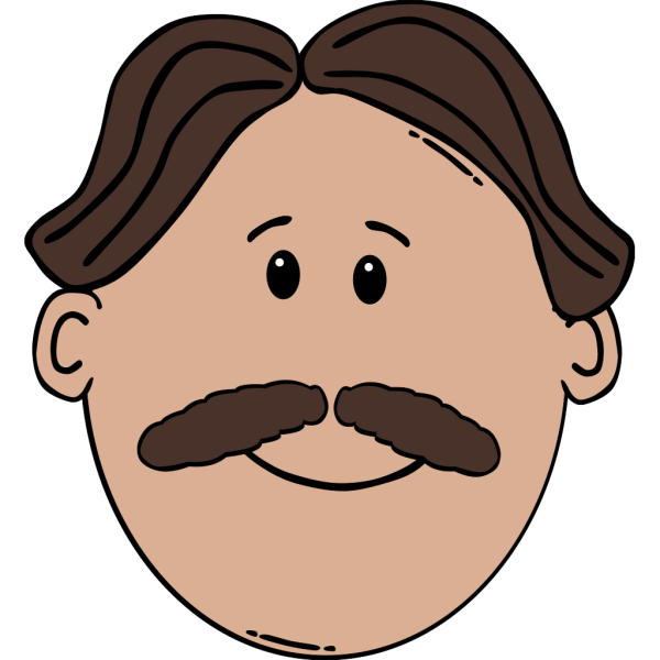 Cartoon Man With Mustache PNG Clip art