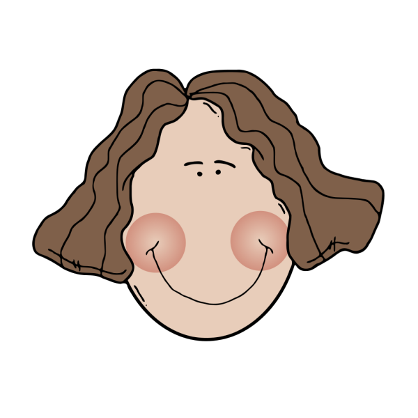 Lady Face With Wavy Hair PNG Clip art