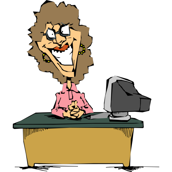 Woman At A Desk PNG Clip art