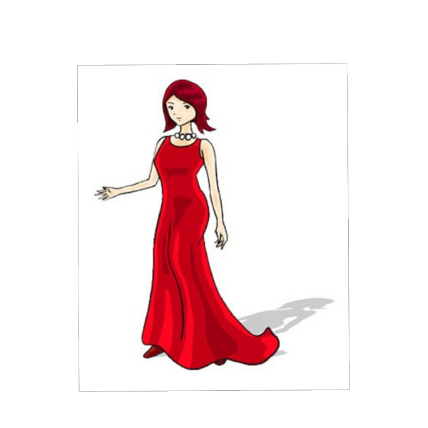 Red Haired Lady Face Cartoon PNG Clip art
