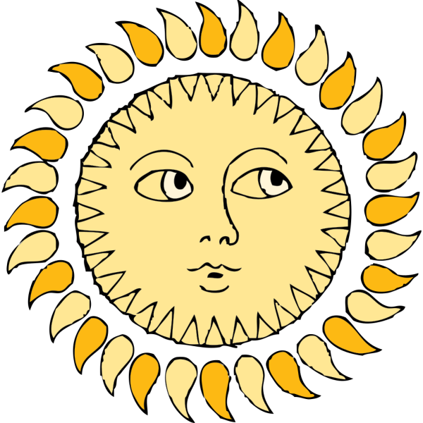 Sun With Face PNG Clip art