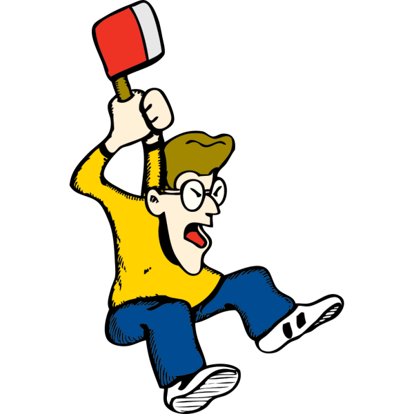 Angry Guy With Axe Cartoon Jumping PNG Clip art