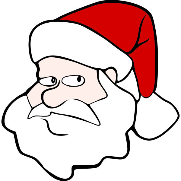 Cartoon Santa Head PNG Clip art