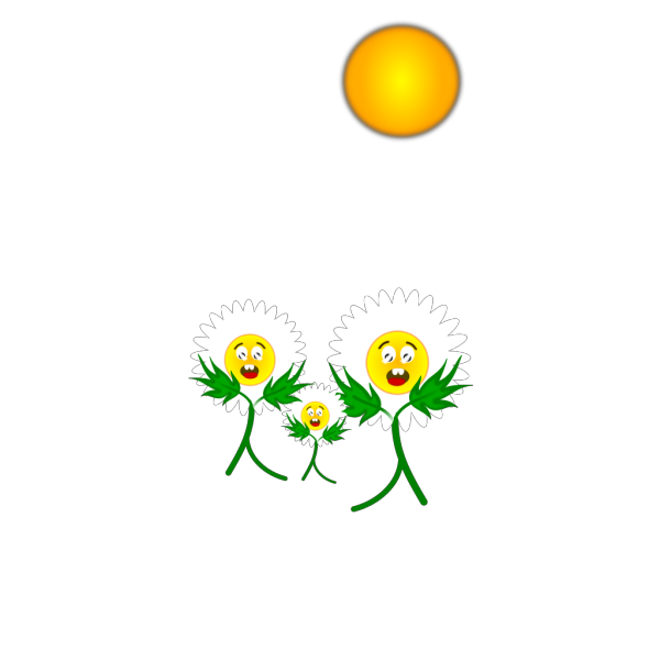 Scared Flowers PNG Clip art